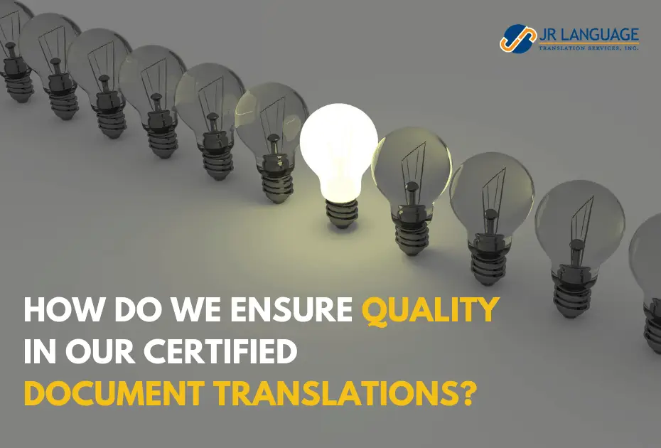 Quality Certified Translation