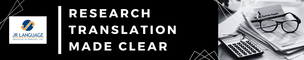 Research Translation Services Banner Image