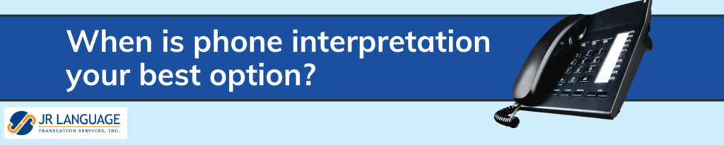 professional phone interpretation banner image